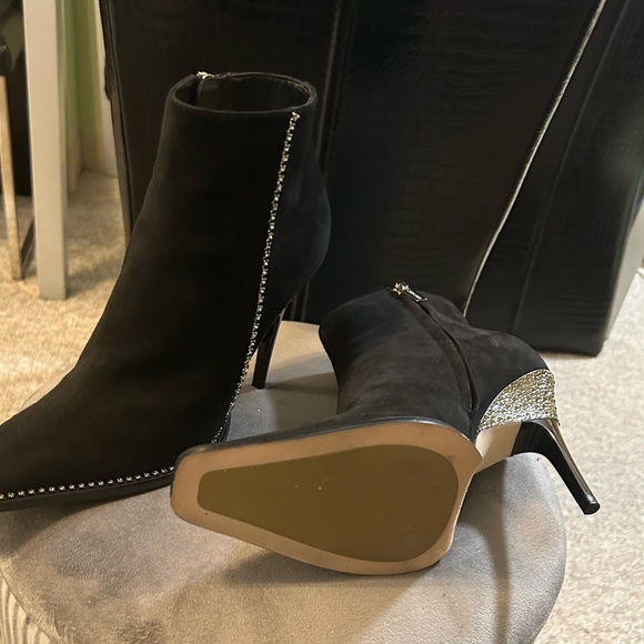 JIMMY CHOO Brecken 100 crystal-embellished suede ankle boots-(NEW) size: 37.5 - Picture 5 of 7